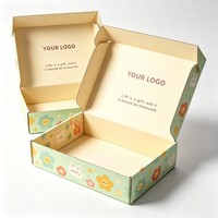 Boîte d'expédition personnalisée avec logo, taille sur mesure, pour petits cadeaux, emballage de haute qualité, boîte cadeau avec impression à l'encre de soja