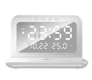 แท่นชาร์จไร้สายแบบ3in1 15W นาฬิกาปลุกดิจิตอลแบบรวดเร็วแท่นชาร์จไร้สาย - Product Image 3