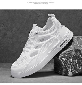 Nouvelles baskets décontractées tendance pour hommes, style été, respirantes, en maille blanche perforée, idéales pour la marche - Product Image 6