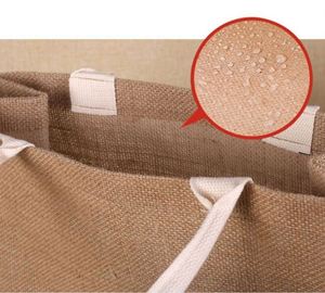 Wholesale <b>Large</b> <b>Beach</b> Burlap Jute Tote Shopping <b>Bag</b> Waterproof and Reusable with Custom Printed Logo - Product Image 4