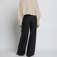 Pull en cachemire tricoté pour ordinateur à manches évasées pour femmes avec un design spécial manches côtelées pull d'hiver Cardigan