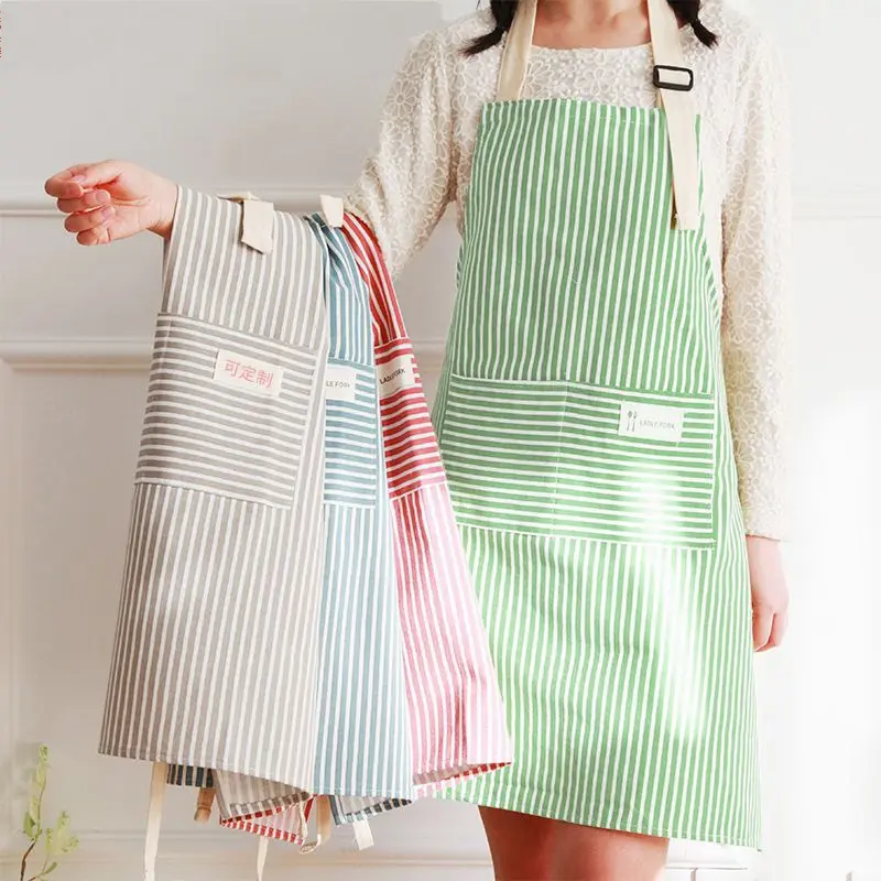 Waterproof Unisex Comfortable Cross Strap Cotton And Hemp Cooking Apron Kitchen Custom LogoWaterproof Unisex Comfortable Cross S