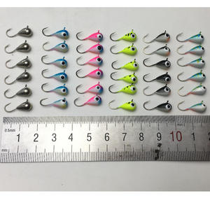 ตะขอตกปลาน้ำแข็งผสมทังสเตนสีอิเล็กโทรเพลทสำหรับตกปลาน้ำแข็งพร้อมจิ๊กทำชาทังสเตน - Product Image 5