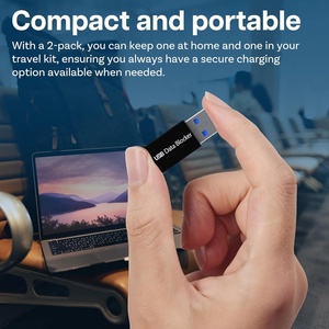 Bloqueur de données <span class=keywords><strong>USB</strong></span> (2 pièces) – <span class=keywords><strong>Adaptateur</strong></span> <span class=keywords><strong>USB</strong></span>-A de charge uniquement anti-jacking de données, protection de la vie privée pour <span class=keywords><strong>iPhone</strong></span> et Android – Cadeau idéal pour la recharge publique - Product Image 5