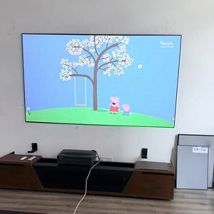 NUEVA Pantalla de Proyección de Marco Fijo con Calidad Cinematográfica, Pantalla Ultra HD 4K de Aluminio, Pantalla Súper Delgada de PVC para Montaje en Pared, Ideal para Cine y Videojuegos - Product Image 1
