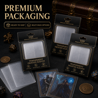 Lot de 20 protège-cartes professionnels en PP givré transparent effet soie – Étuis de protection mats pour cartes