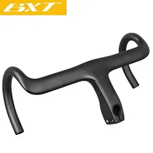 Full Carbon Integrated Handlebars 400mm Aero Shaping Fully Hidden Cable Original Raw Gravel Bicycle Drop Bar For Road Bike 420mm