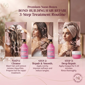 Set <span class=keywords><strong>Shampoo</strong></span> e Balsamo Nano Botox Premium per Riparazione Profonda e Trattamento Anti-Crespo - Product Image 5