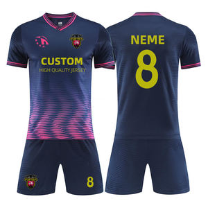 Новое поступление, мужские высококачественные футбольные майки, новые комплекты для спортсменов, автоматическая режущая футбольная одежда, 100% полиэстер, цифровая одежда - Product Image 2