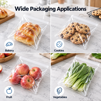 Sacs auto-adhésifs en BOPP de qualité alimentaire personnalisés en gros pour l'emballage des produits frais et la fourniture aux services de restauration