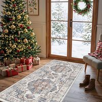 Hallway Washable Runner Rug - 2x10 Kitchen Rugs Entryway Rug Runner Vintage Soft Floor Mat Non Slip Indoor Farmhouse Carpet