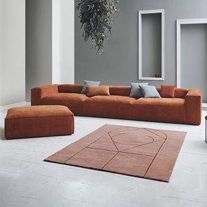 Juego de muebles de sofá minimalista con respaldo alto para oficina, sala de cine, sofá de embalaje comprimido moderno de lujo de Italia para ocio y sala de estar - Product Image 1