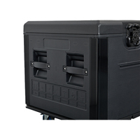 Valise de transport en plastique PE grande capacité avec roulettes - Boîte de rangement et de transport durable pour équipement d'éclairage de scène, câbles
