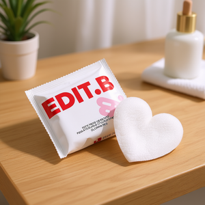 Discos Desmaquillantes en Forma de Corazón Edit.B, 30 Unidades, Para Todo Tipo de Piel, Fórmula Coreana, Toallitas Faciales - Product Image 3