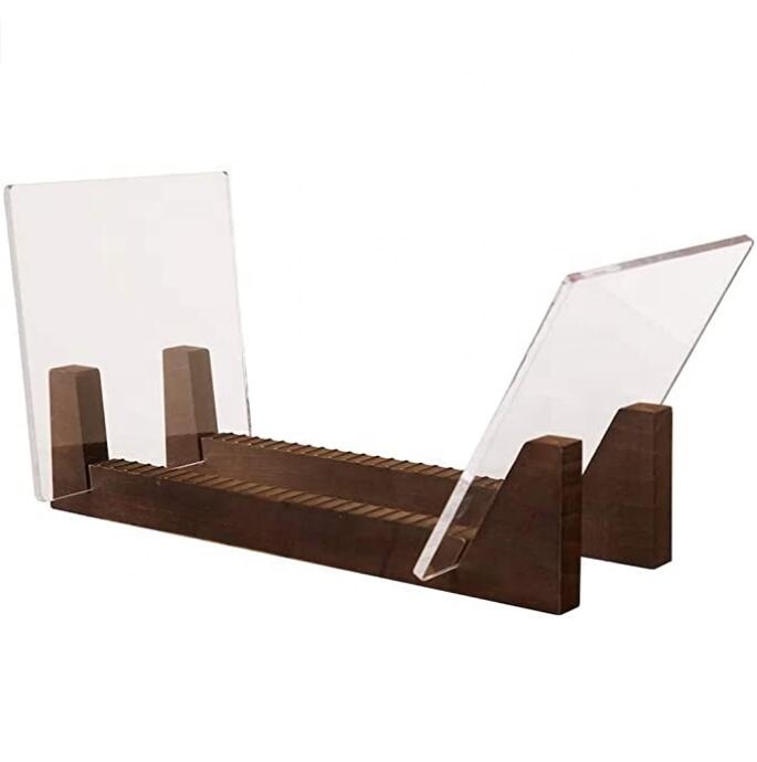 Держатель для виниловых записей-акриловые концы-отображение ваших одиночных и LPs в этой современной портативной стойке