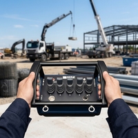 Télécommande hydraulique industrielle avec interrupteur de sécurité pour camions de chantier, grues et grues mobiles