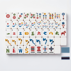 Juego de Fichas de Mahjong de Lujo, Ecológico, Portátil, Plegable, Resistente, <span class=keywords><strong>para</strong></span> 4 Jugadores, Juego de Interior, Regalo <span class=keywords><strong>para</strong></span> <span class=keywords><strong>Amigos</strong></span> y Familiares, Material Acrílico - Product Image 1