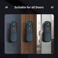 Cerradura Inteligente WiFi de Aleación de Aluminio Duradera con Módulo Dual, Compatible con Huella Dactilar, Contraseña, IC/NFC para Seguridad del Hogar