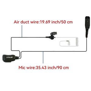 Conector GP328 de 7 pines, auriculares con micrófono, tubo acústico, PTT, auricular para walkie talkie GP328 GP338 GP340 GP380 TC-980 PT558 - Product Image 2