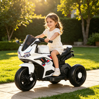 Motocicleta Eléctrica Recargable de Tres Ruedas para Niños, para Parques de Diversiones, con Luces LED