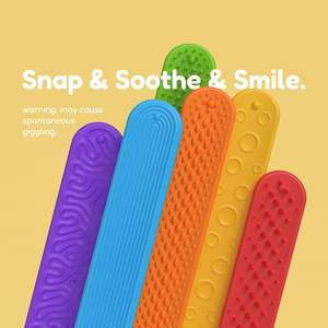 Pulseras Sensoriales de Silicona, Juguetes Antiestrés con Textura, Herramientas Calmantes para Niños con TDAH y Autismo, Paquete de 6 - Product Image 6