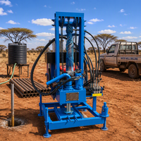 Petite foreuse hydraulique rotative diesel pour puits d'eau avec moteur et boîte de vitesses, portable, pour usage agricole et de construction, profondeur 200m