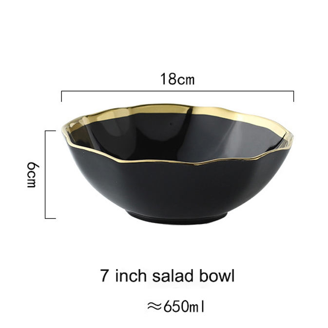 7" black rice bowl