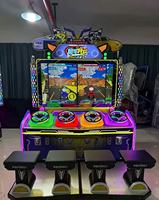 Machine de jeu d'arcade de course automobile pour 4 joueurs, simulateur de conduite à monnayeur pour centre de divertissement familial (FEC)