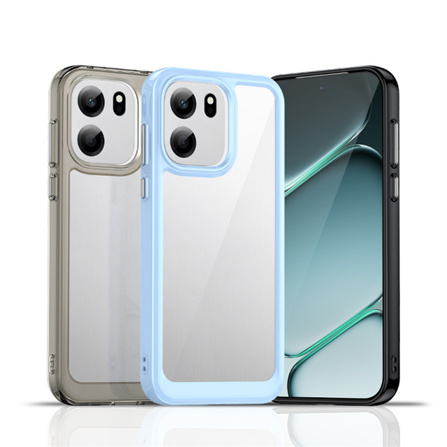 Hybrid TPU Bumper + Acrylic Back Phone Case,Slim Transparent Cover with Drop Protection for Motorola G Max/G77 Power/Edge 70 Pro