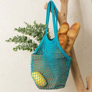 Sac de courses en coton écologique à mailles chaudes pour les courses, les fruits et les légumes, sac de courses en filet pour le marché - Product Image 2