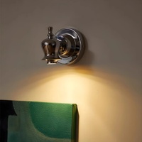 Applique murale vintage en fer finition argentée, design cloche rétro pour chambre à coucher, chevet et décoration de couloir
