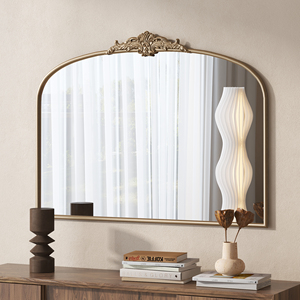 Arched Gold <b>Mirror</b> 40x30 Full Metal Frame Baroque Traditional Ornate Wall <b>Mirror</b> - Product Image 2