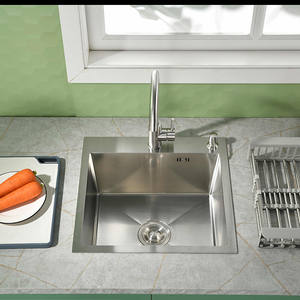 Nuovo Lavello da Cucina in Acciaio Inox con Texture a Miglio, Cestello Filtrante Extra Large e Tubo di Scarico, Vasca Singola - Product Image 1