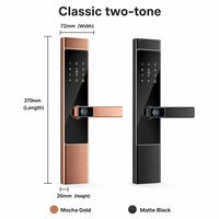 Kunci Pintu Pintar Tanpa Kunci Jaringan WiFi Vertexis, Sidik Jari, Aluminium Alloy, Pintu Kayu/Baja, Model TT Lock A7, Kontrol Aplikasi, Data Cloud