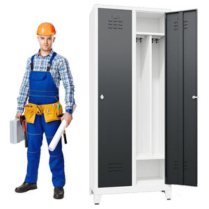 Casier à vêtements de travail à <span class=keywords><strong>2</strong></span> portes avec cloison verticale Armoire sanitaire pour séparer les vêtements propres et sales - Product Image 5