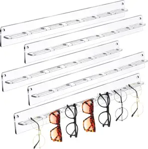 Acrylic Wall Mounted Eyeglasses Holder Hanging Eyewear Display Rack Hanger sunglasses storage organizer