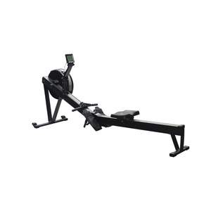 <b>Rowing</b> Machine With Adjustable Resistance Digital Monitor 100kg Load Steel Construction For Aerobic Exercise Training - Product Image 1