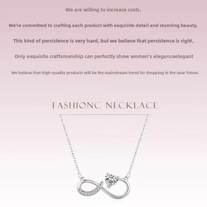 Ciondolo Portafortuna da Donna a Forma di Cuore Infinito in Rame e Resina, Stile Europeo Americano, Minimalista, per il Commercio Transfrontaliero - Product Image 3