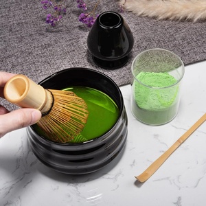 Venta caliente Matcha Bowl Tea Accessories Set 100 Prong Whisk Bamboo Spoon Matcha Starter Kit para la ceremonia del té empaquetada en bolsa - Product Image 2