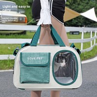 Sac de transport pour animaux de compagnie, style sac à dos, fermeture éclair, portable, respirant, en polyester-coton, coussin amovible, pliable, pour chien et chat