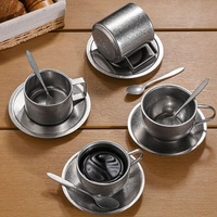 Ensemble de 3 tasses à double paroi en acier inoxydable 304 antirouille, anti-condensation, incassables, pour café, thé au lait