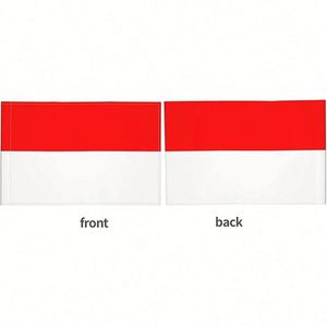 Drapeau de voiture national indonésien à clipser sur vitre, 12x18 pouces, en polyester, double couture, impression numérique, impression sur une face, passe facilement dans le poteau - Product Image 3