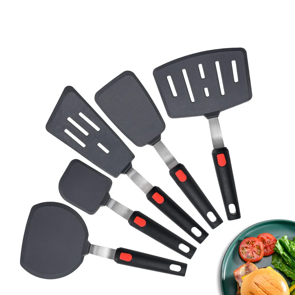 Food Grade Silicone Turner Spatula Heat-Resistant Non-Stick Kitchen Tools Cooking Baking Fish Frying Fried Shovel Spatula