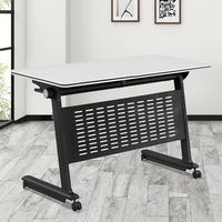 Table de conférence de bureau moderne, extensible, pliable, avec chaises et pieds en métal, écologique, durable, pour usage commercial