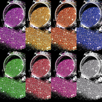 Poudre holographique scintillante pour ongles, poussière de diamant, décoration artistique