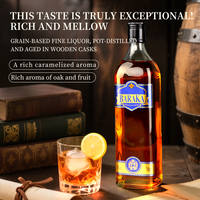 Whisky Mezclado BARAKA de 700 ml, 41% Vol., Sabor Rico y Suave con Postgusto Prolongado, Grado A, Certificado ISO, Destilado