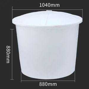 Tanque de cultivo de peces de plástico LLDPE redondo de 500L de <span class=keywords><strong>alta</strong></span> calidad, diseño alto delgado <span class=keywords><strong>con</strong></span> <span class=keywords><strong>tapa</strong></span>, cubo de agua de grado alimenticio, tambores, cubos y barriles - Product Image 5