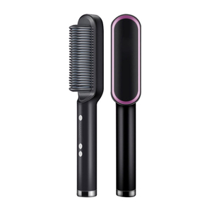 Ceramic Hair Straightening <b>Brush</b> Fast <b>Heating</b> Negative Ion Adjustable Temperature Auto Shut-Off Styling Hair <b>Brush</b> - Product Image 3