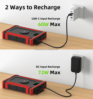 Batería Externa Portátil 2026 de 48000mAh con USB-C PD 60W, Pantalla LED Digital y Carga Inalámbrica de 15W, Certificación CE