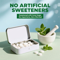Logo personnalisé Bouche Fraîche Haleine Menthe Bonbons Tablette Soutien Énergie Focus Sans Gluten Vegan Snack